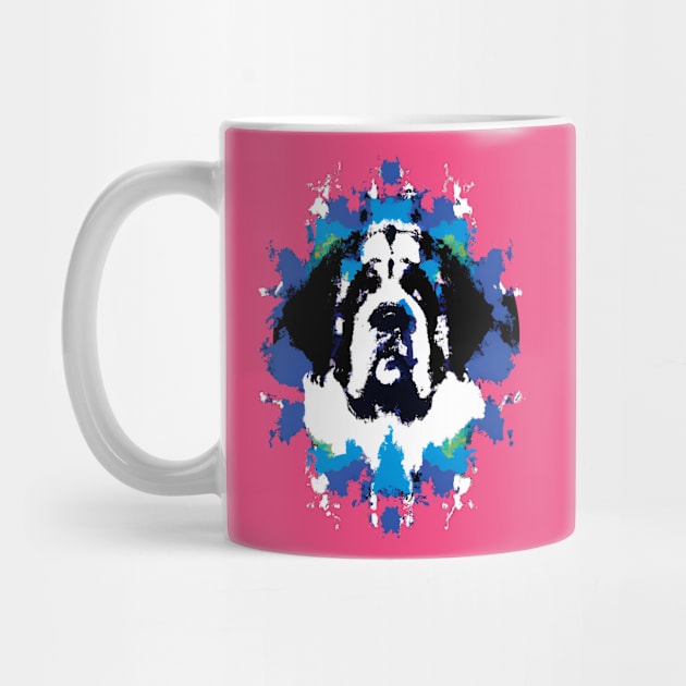 Saint Bernard Bernhardiner Mural Spray Paint Print Artwork by Furrban